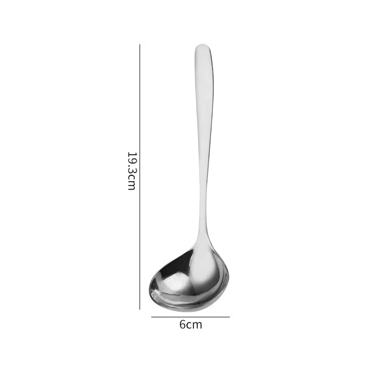 304 Stainless Steel Spoon Soup Spoon Rice Spoon LongHandle Tableware Set Kitchen Utensils Suitable for Cooking and Serving Soups