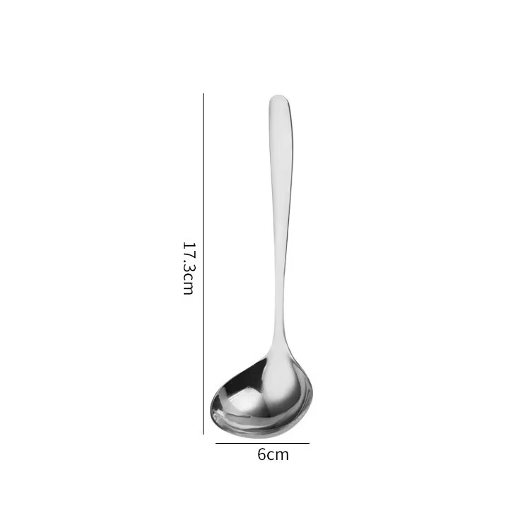 304 Stainless Steel Spoon Soup Spoon Rice Spoon LongHandle Tableware Set Kitchen Utensils Suitable for Cooking and Serving Soups
